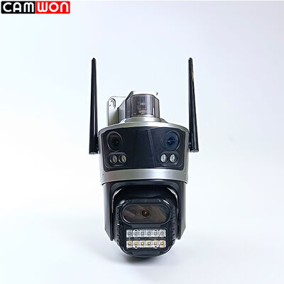 ICSEE 4K PTZ Security Camera Triple Lens Wide Angle Night Vision Outdoor Camera 9MP