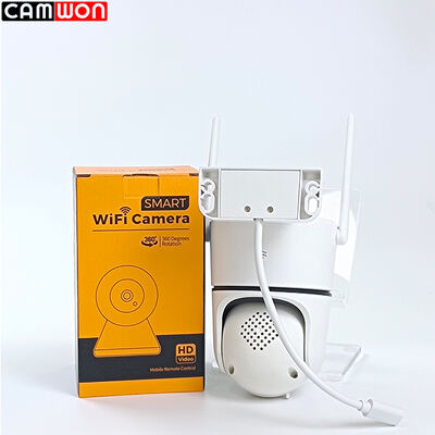 Dual Lens Monitor Security Camera 2 Way Audio Outdoor PTZ Camera