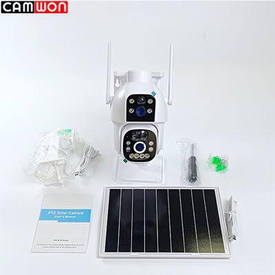 Dual Lens 4G Solar Camera Motion Detection Outdoor Solar Panel Camera 3MP