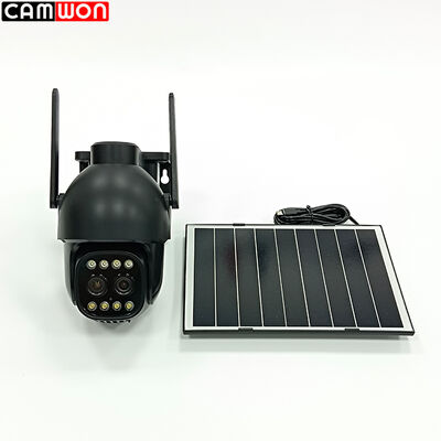 4MP Solar Powered Surveillance CCTV Security Camera With AOV PTZ Dual Lens for Outdoor