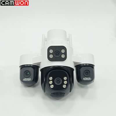 8MP AOV 4G LTE Solar Camera Four Lens 16000mah Outdoor Security Camera 24/7 AOV Recording