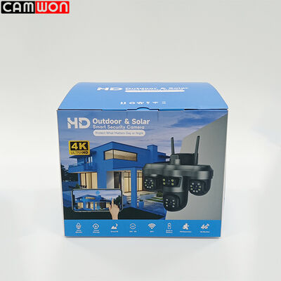 Four Lens 12X Zoom Security Cameras Smart AI Tracking Wireless WIFI Outdoor PTZ CCTV