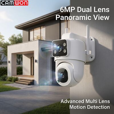 6MP Multiple Lens Camera Motion Tracking Wireless WiFi Outdoor Camera 2.4Ghz