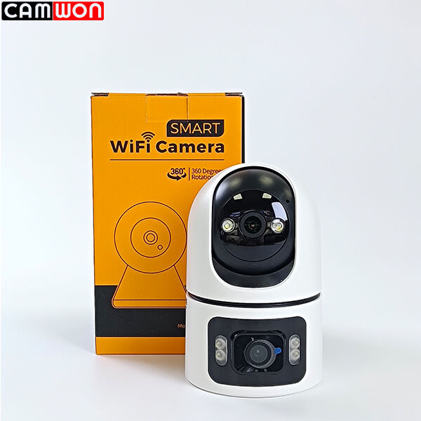 Dual Lens Indoor WiFi Camera 4MP Wireless IP PTZ Camera 5V Night Vision