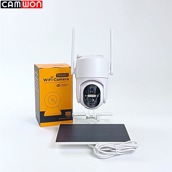 Weatherproof WiFi Solar Camera Tuya PTZ Rotation Camera IR 30M Night Vision