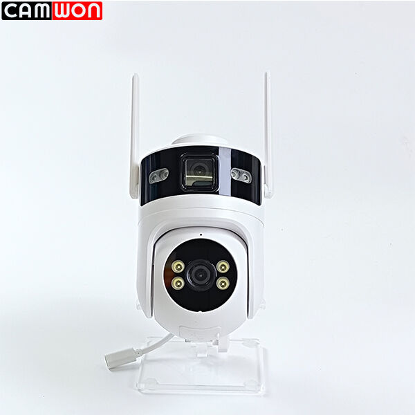 4MP WIFI Dual Lens Outdoor Wireless Human Detection Two Way Audio Security Cctv Camera
