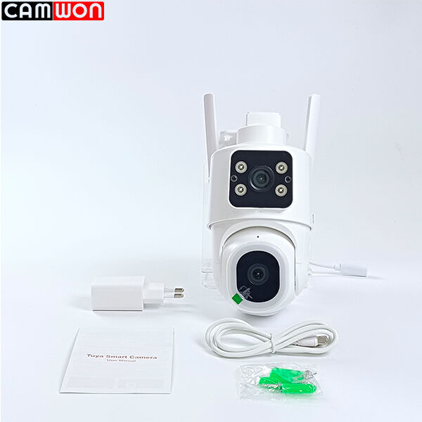 Tuya Dual Lens Cameras 6MP Wifi Outdoor Wireless Security Automatic Tracking Cameras