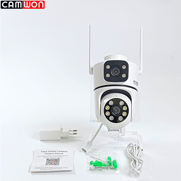 2MP Outdoor WiFi Camera Dual Lens PTZ Security Camera Two Way Audio Motion Detection