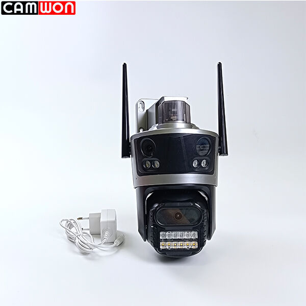 3MP Full HD WiFi Outdoor Camera Three Lens PTZ IP Security Camera OEM / ODM