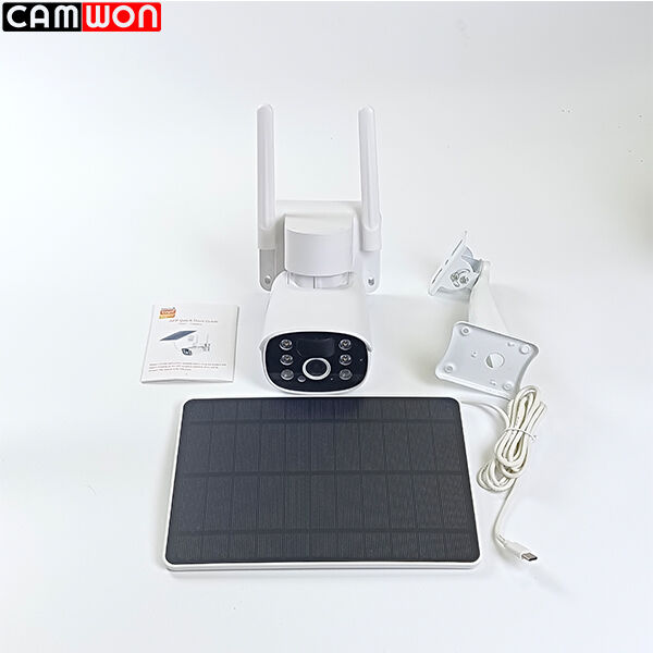 PIR Motion Bullet PTZ Camera Smart Solar Battery Security Camera 2MP