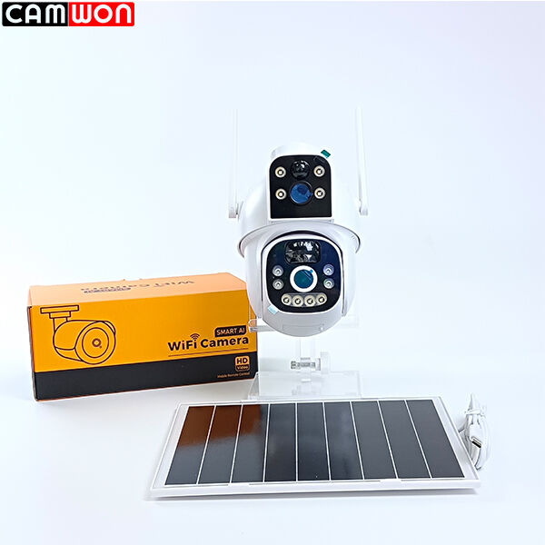Outdoor WiFi Solar Camera 2K 4MP Solar Camera Low Power Featuring Two 3.6mm Lenses
