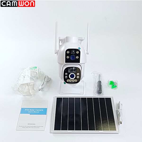 Dual Lens 4G Solar Camera Motion Detection Outdoor Solar Panel Camera 3MP