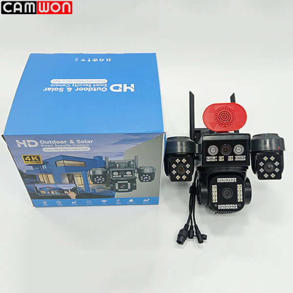 HiEasy Multi Sensor 4 Lens Screen 8MP WIFI Home Security PTZ 360 Panoramic Camera