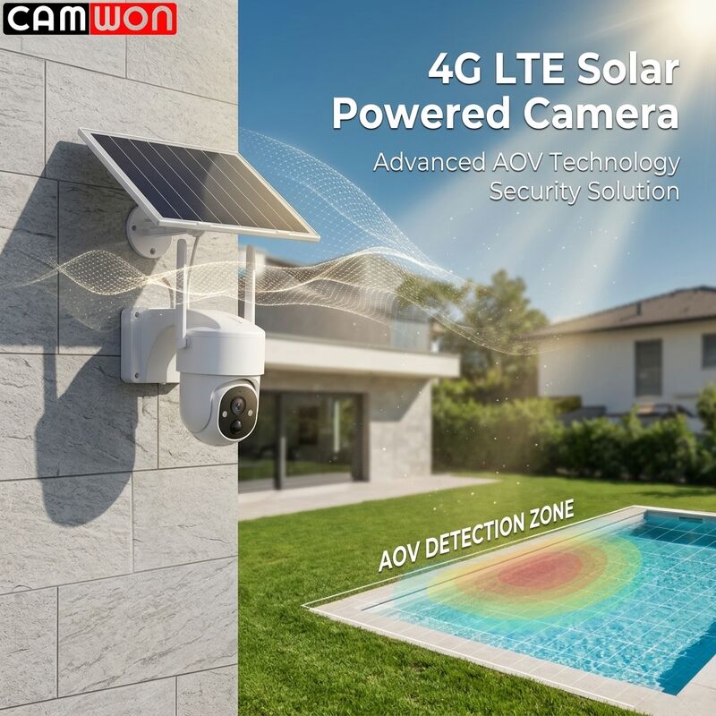 Smart AOV Solar Camera 4G Sim Card Solar Security Camera Outdoor