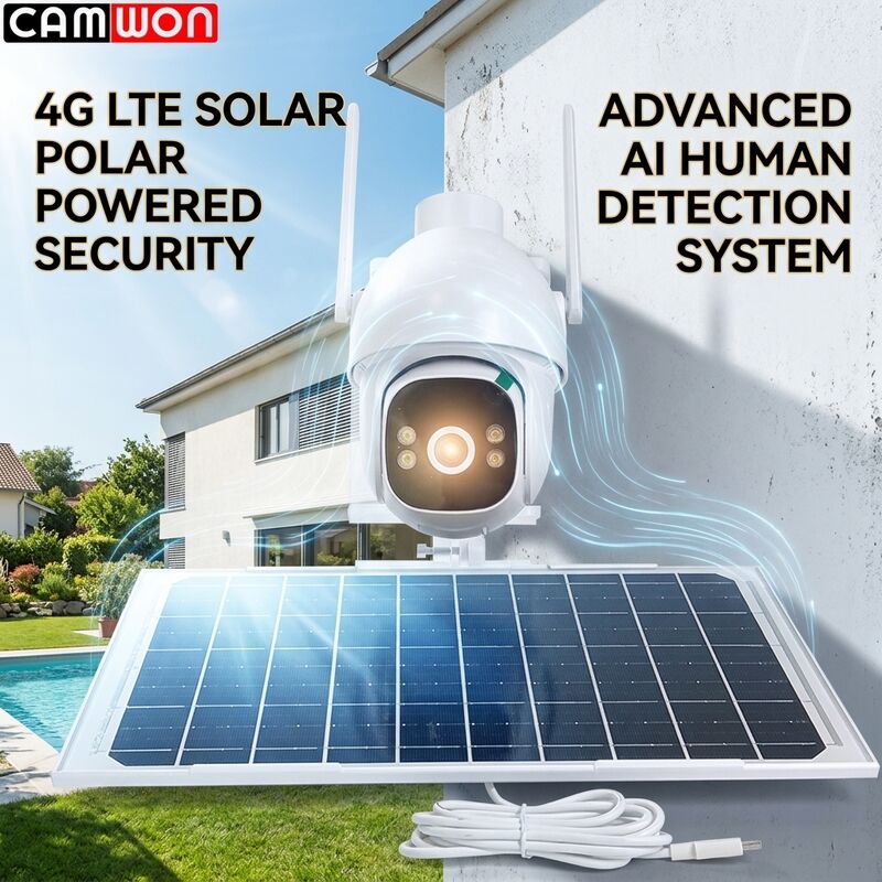 4G AOV Solar Camera Night Vision Humanoid Tracking Camera 3MP With Solar Panel