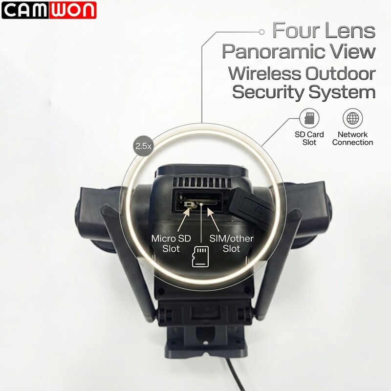 WiFi 4 Lens Camera WIFI 8MP PTZ Four Lens Wireless CCTV Outdoor Security Camera CCTV