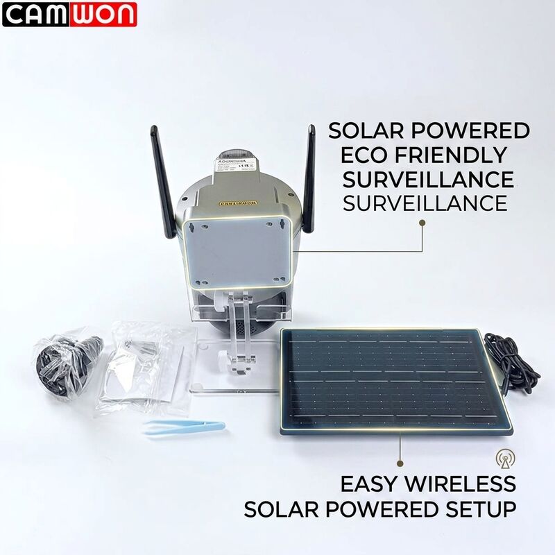 Outdoor 24h Recording Camera Solar PTZ Surveillance Camera 2K