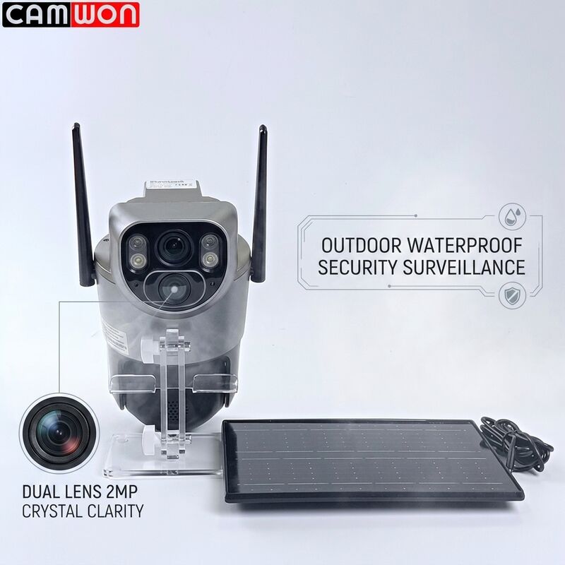 2MP Multiple Lens Camera Outdoor 4G Sim Card Camera 24 Hours Online Auto Tracking